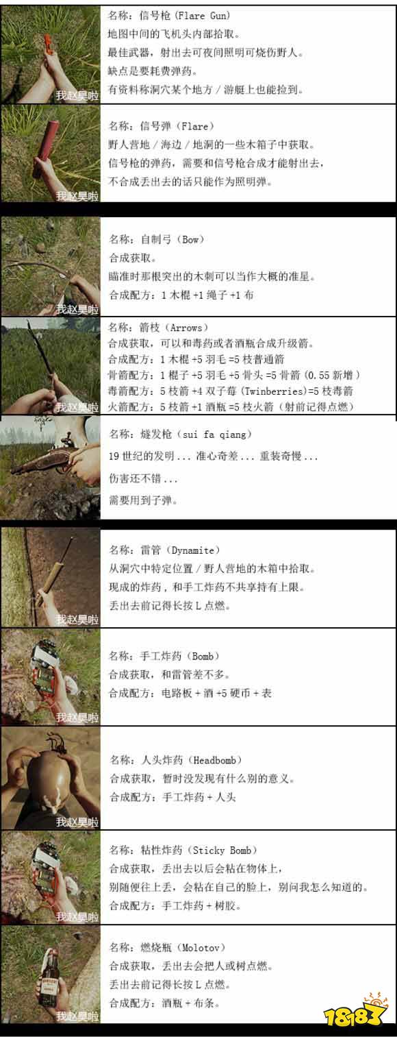 森林远程武器和炸药有哪些 森林远程武器和炸药合成攻略