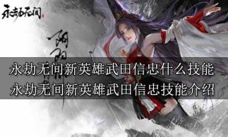 永劫无间新英雄武田信忠什么技能 永劫无间新英雄武田信忠技能介绍