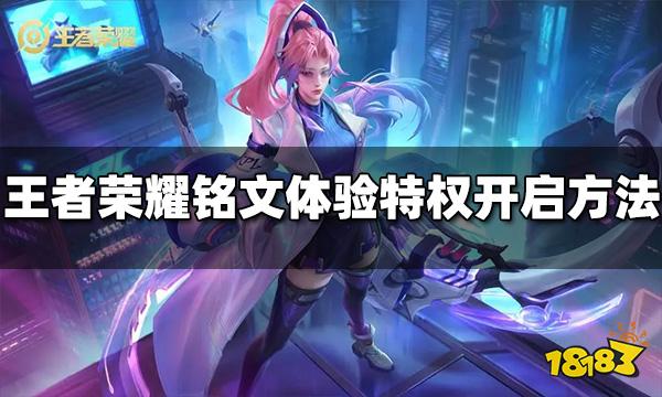 王者荣耀5级铭文体验特权怎么开 5级铭文体验特权开启方法