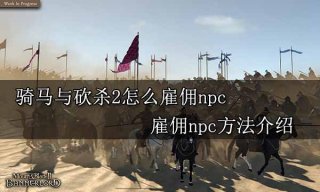 骑马与砍杀2怎么雇佣npc 雇佣npc方法介绍