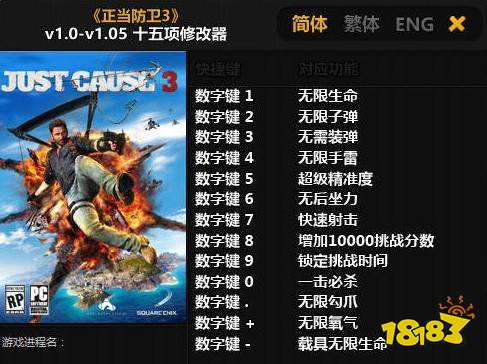 正当防卫3秘籍代码有哪些 控制台代码大全