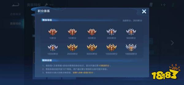 王者荣耀贵族等级价格是什么 2022贵族等级价格介绍