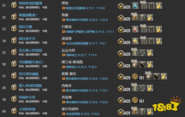 ff14主线任务列表2.0 重生之境全215个主线任务汇总