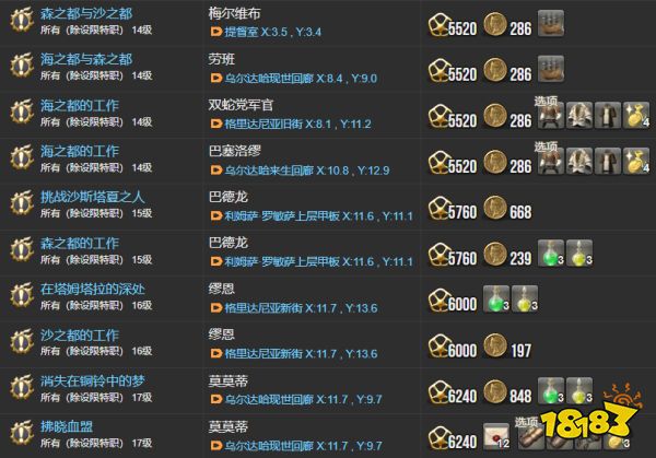 ff14主线任务列表2.0 重生之境全215个主线任务汇总