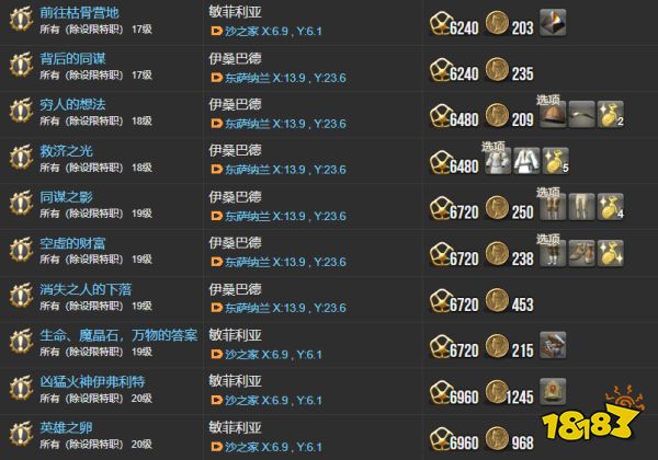 ff14主线任务列表2.0 重生之境全215个主线任务汇总