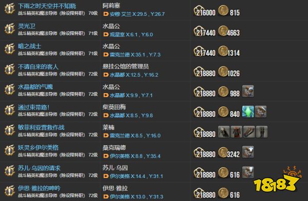 ff14主線任務列表5.0 暗影之逆焰全106個主線任務匯總
