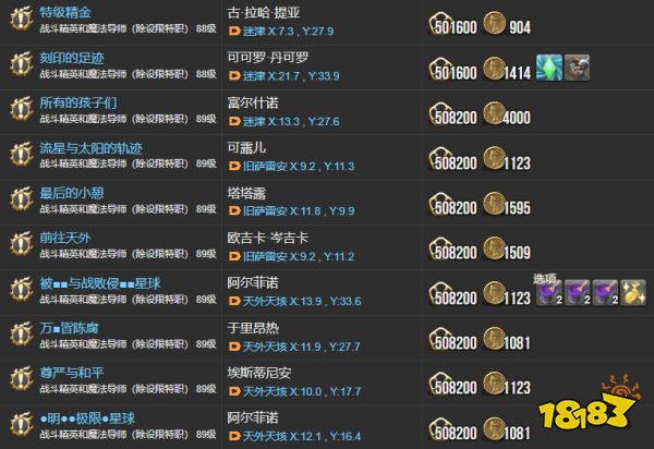 ff14主線(xiàn)任務(wù)列表6.0 曉月之終途全108個(gè)主線(xiàn)任務(wù)匯總