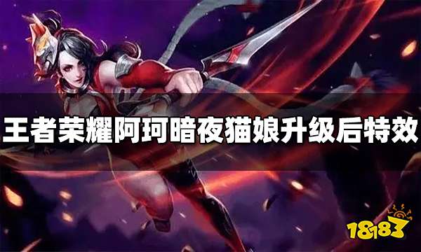王者荣耀阿珂暗夜猫娘皮肤升级后特效