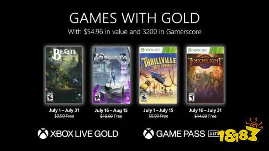 Xbox金会员7月会免：《火炬之光》《瑞利达》等四作