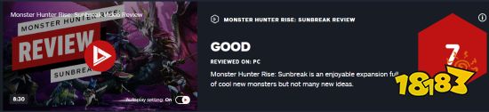 《怪物猎人崛起：曙光》IGN 7分：不如《冰原》