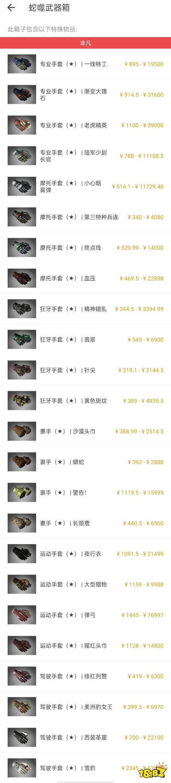 csgo蛇噬武器箱能出什么金 蛇噬武器箱物品一覽