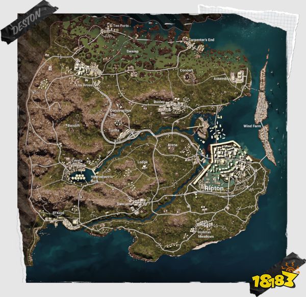 PUBG帝斯頓地圖介紹 Deston六大富有地點介紹