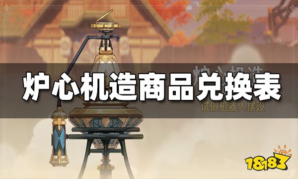 原神炉心机造商品兑换一览表 炉心机造商品兑换配方大全