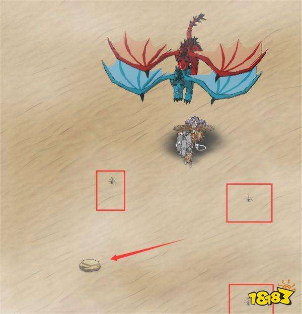 部落与弯刀沙漠中石头在哪里 沙漠中石头具体位置分享