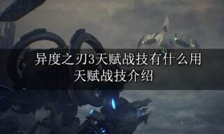 异度之刃3天赋战技有什么用 天赋战技介绍