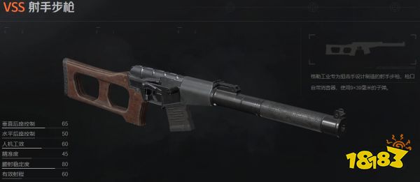 暗區突圍VSS射手步槍怎么樣 VSS射手步槍屬性介紹