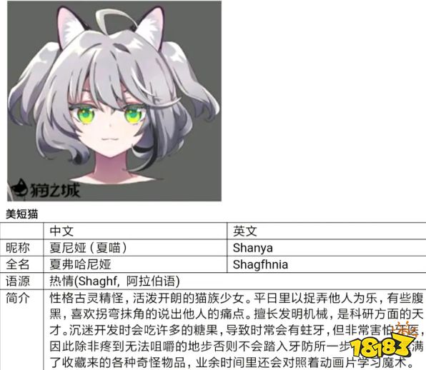 猫之城主要角色介绍 角色介绍大全