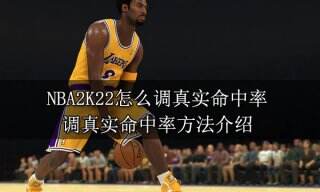NBA2K22怎么调真实命中率 调真实命中率方法介绍