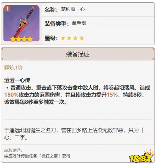 原神笼钓瓶一心适合谁 笼钓瓶一心适合角色推荐