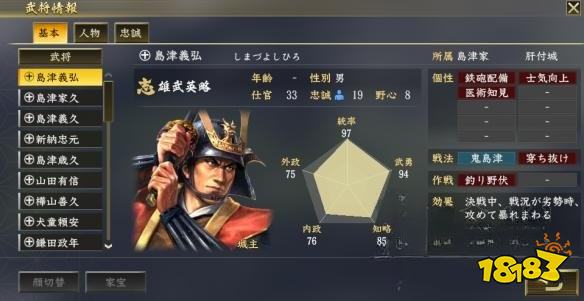 信長之野望新生島津義弘厲害嗎 島津義弘武將數據分享
