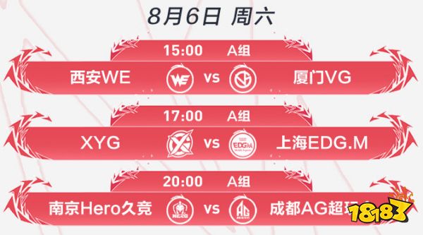 王者荣耀2022KPL夏季赛8月6日赛程介绍