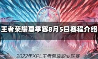 王者荣耀2022KPL夏季赛8月5日赛程介绍