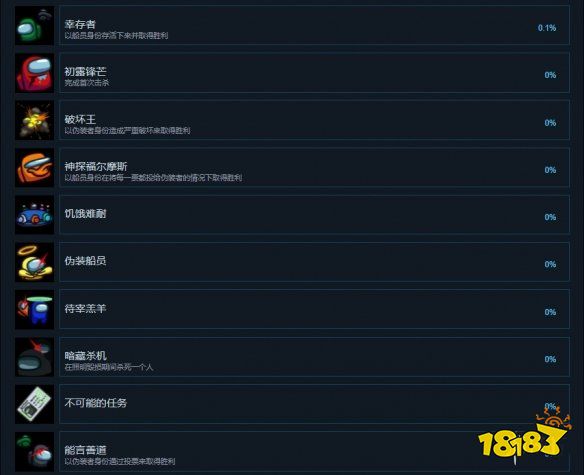 太空狼人杀有那些成就 成就奖杯一览