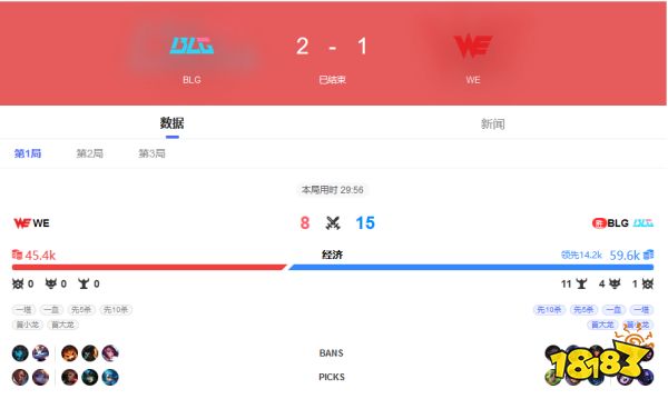 2022LPL夏季赛 BLG  VS WE  8月8日bo3录像回放