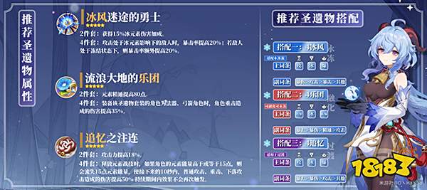 原神甘雨圣遗物推荐 甘雨永冻队融甘队用什么圣遗物好