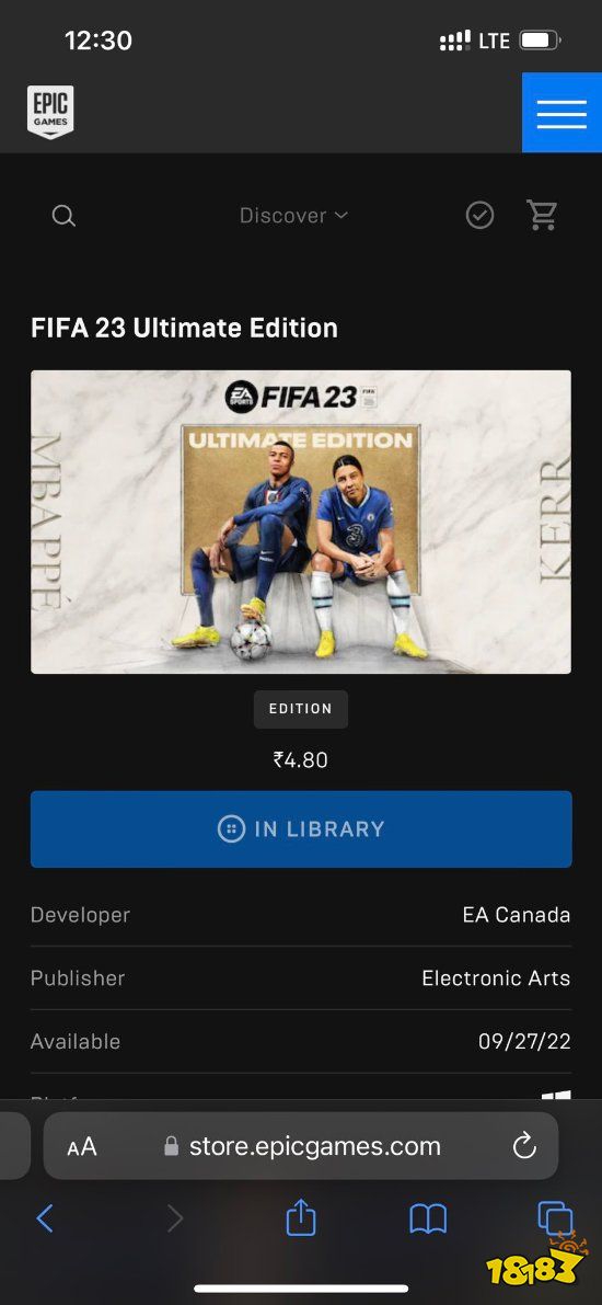 格局打开了!EA将会兑现《FIFA 23》0.4元BUG价的预购