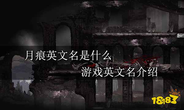 月痕英文名是什么 游戏英文名介绍