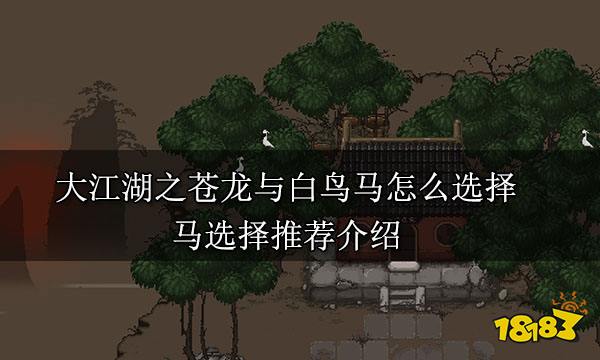 大江湖之蒼龍與白鳥馬怎么選擇 馬選擇推薦介紹