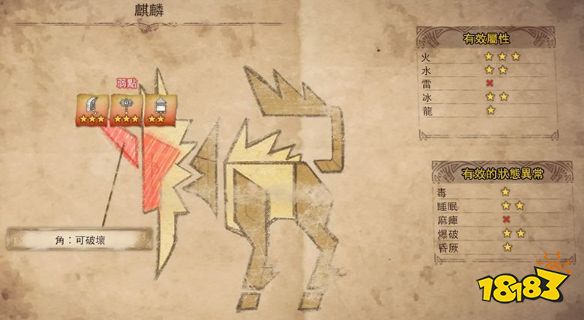 怪物獵人世界麒麟怎么打 上位怪麒麟弱點抗性打法攻略
