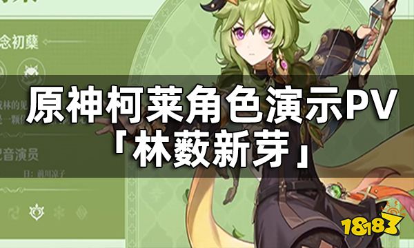 原神柯莱角色演示PV 柯莱角色介绍