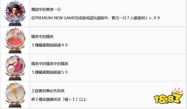 如龙7全奖杯获取攻略 全奖杯列表一览