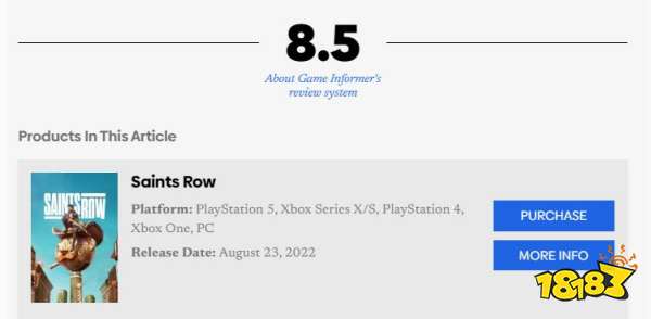 黑道圣徒重启版ING评分多少 各大游戏媒体评分介绍