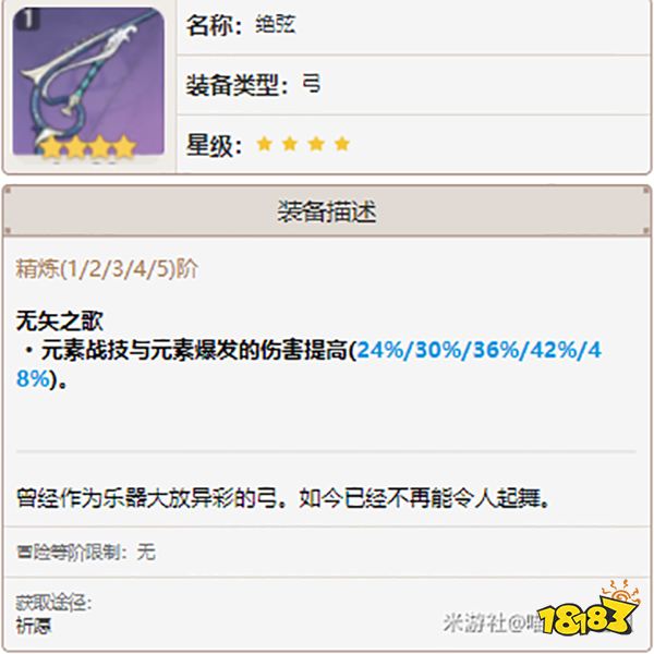 原神菲谢尔武器推荐 菲谢尔选什么武器好