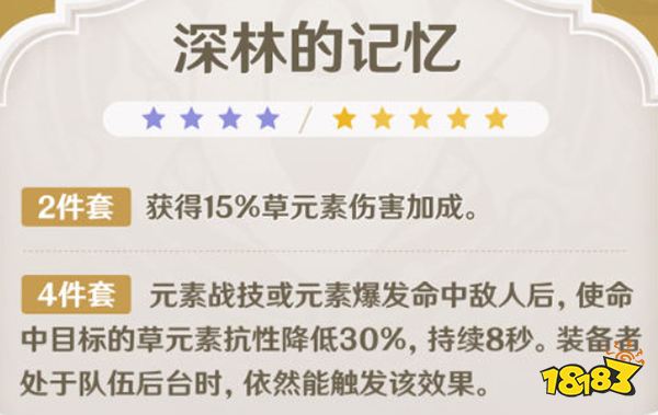 原神深林的记忆介绍 深林的记忆属性