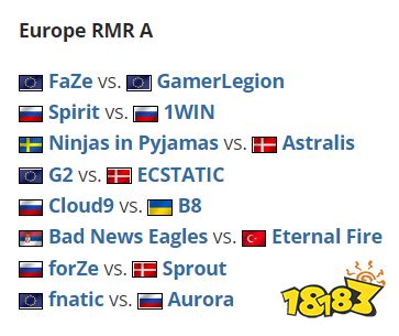 CSGO里约major亚洲RMR首轮对阵公布 iem里约major亚洲RMR赛程一览