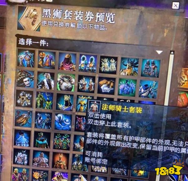 激战2黑狮套装兑换券哪个好看 黑狮套装兑换券选择推荐