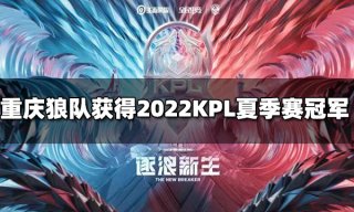 重庆狼队4-2战胜武汉eStarPro获得2022KPL夏季赛冠军