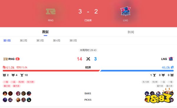 2022LPL资格赛 RNG VS LNG 9月4日bo5录像回放