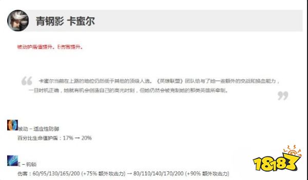 lol12.17版本青鋼影加強了什么 英雄聯盟12.17版本青鋼影加強一覽