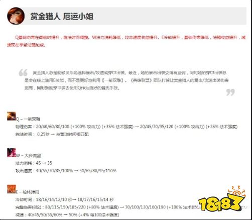 lol12.17版本女槍加強了什么 英雄聯盟12.17版本女槍加強一覽