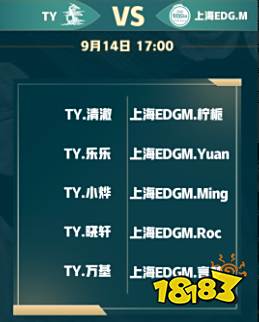 王者荣耀2022挑战者杯9月14日赛程介绍