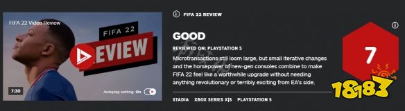 FIFA22ign评分高吗 ign评分与评价分享