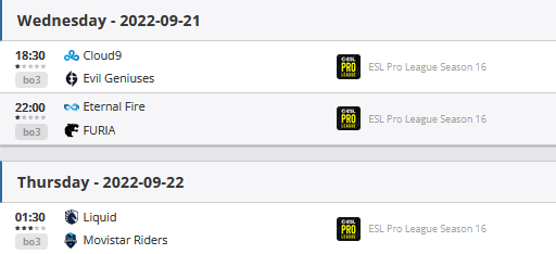CSGO EPLS16小组赛D组赛程预告 EPLS16赛程一览