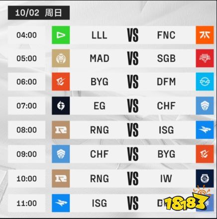lols12入圍賽rng賽程是什么 英雄聯盟S12入圍賽10月3日賽程一覽