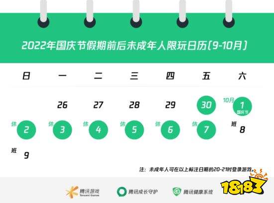 和平精英未成年人國慶可以玩多久 未成年國慶限玩時間2022