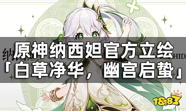 原神纳西妲官方立绘-「白草净华，幽宫启蛰」